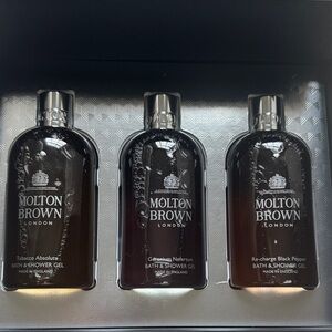 Molton Brown Bath & Shower Gel Trio - Black and Silver